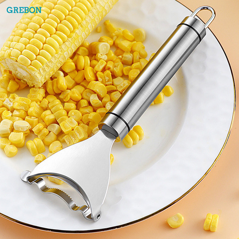 Kukurūzų branduolių separatoriaus nuėmimo įrankis nerūdijantis plienas Kukurūzų obliavimo staklės Kuliamoji Kukurūzų branduolių Sluokslė Buitinė kuliamoji virtuvės įranga