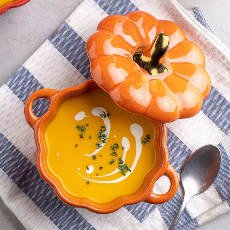 Virtuvės kepimo forma su dangteliu keraminiais stalo reikmenimis Orkaitės sriubos dubuo Mini Puodas Vandeniui atsparus lėta viryklė Desertinės dubens sriubos puodelis