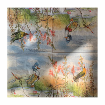 20 τεμ/τσάντα Vintage Birds Flowers Decoupage Χαρτοπετσέτες χαρτομάντηλα για πάρτι σερβίτσιο γάμου Χριστουγεννιάτικες προμήθειες 10