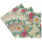 20 db/csomag Színes rózsák Elegáns virágasztal Decoupage papírszalvéták Vintage virágos szalvéta papírzsebkendők nagykereskedelme