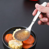 Nerūsējošā tērauda bērnu zupa Rīsu karote ar garu rokturi, kauss apaļa galva, ēdamkarotes Mājas galda piederumi, jauni virtuves piederumi