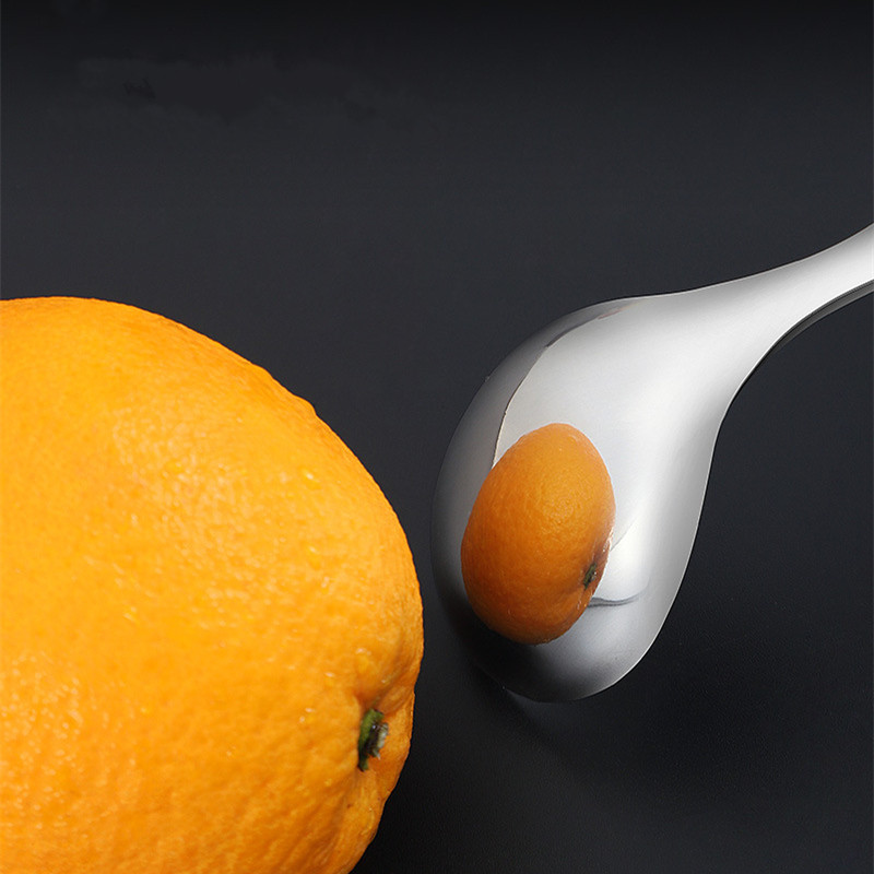 Nerūsējošā tērauda bērnu zupa Rīsu karote ar garu rokturi, kauss apaļa galva, ēdamkarotes Mājas galda piederumi, jauni virtuves piederumi