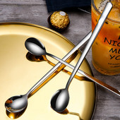 3db 304 rozsdamentes acél kanalak fagylalt kanalak hosszú nyelű kávéskanálok keverőkanalak konyhai edények