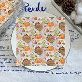 20gab/iepakojumā Pateicības dienas dekupāžas papīra salvetes Turcija ķirbju papīra salvetes ballīšu dekorēšanai Galda dekoru piederumi 10