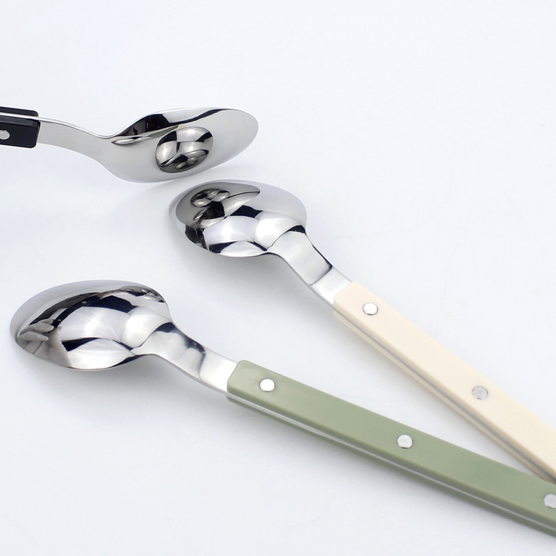 Jauna dizaina ABS roktura kniedes Dekorācijas trauki 4 vienā komplektā nerūsējošā tērauda spogulis, polish Ērts galda piederumi virtuvei