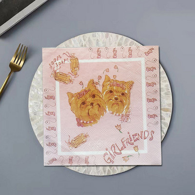 20GAB Asorti vintage kaķu suņu vienreizējās lietošanas salvetes Dzīvnieku dekupāžas materiāli Amatniecība mēbelēm salvešu papīrs Ziemassvētku dekors