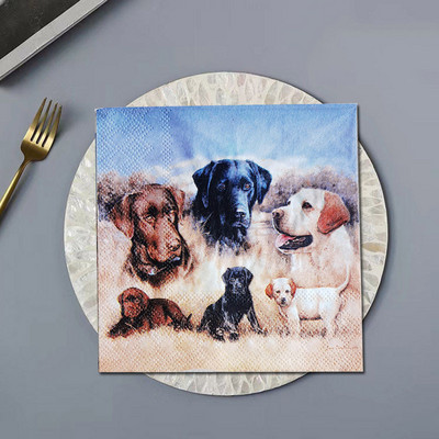 20GAB Asorti vintage kaķu suņu vienreizējās lietošanas salvetes Dzīvnieku dekupāžas materiāli Amatniecība mēbelēm salvešu papīrs Ziemassvētku dekors