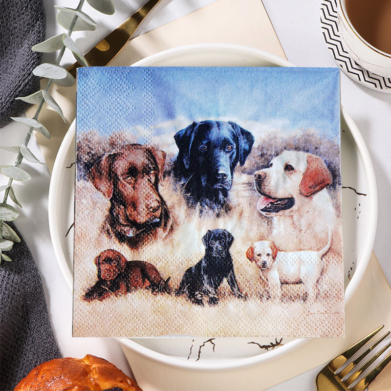 20GAB Asorti vintage kaķu suņu vienreizējās lietošanas salvetes Dzīvnieku dekupāžas materiāli Amatniecība mēbelēm salvešu papīrs Ziemassvētku dekors