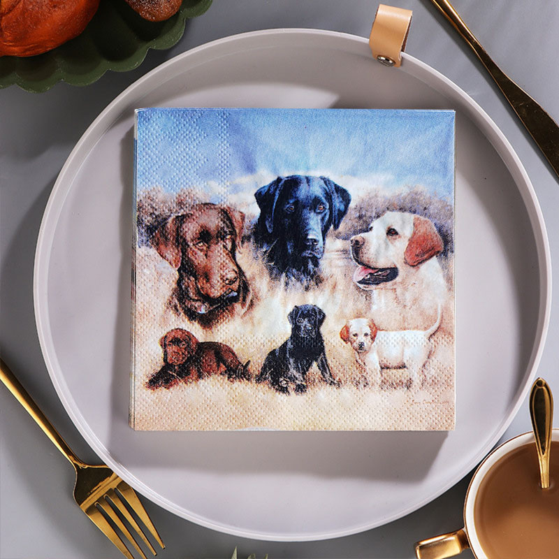 20GAB Asorti vintage kaķu suņu vienreizējās lietošanas salvetes Dzīvnieku dekupāžas materiāli Amatniecība mēbelēm salvešu papīrs Ziemassvētku dekors