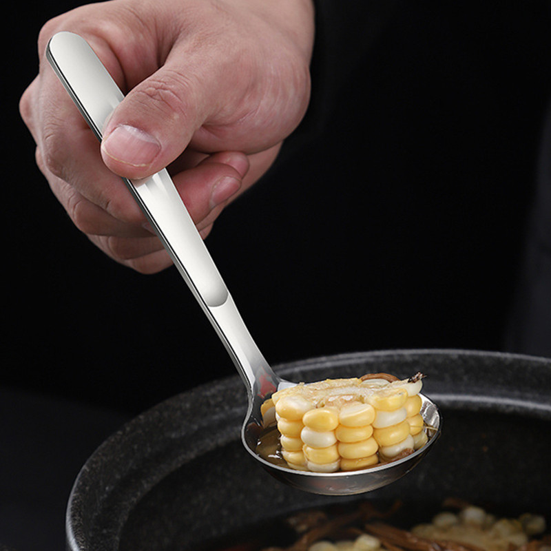 316 Nerūsējošā tērauda karote apaļas galvas zupas karotes maltīte vakariņas kauss tējkarote Mājas galda piederumi Virtuves gatavošanas piederumi