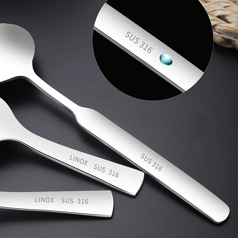 316 Nerūsējošā tērauda karote apaļas galvas zupas karotes maltīte vakariņas kauss tējkarote Mājas galda piederumi Virtuves gatavošanas piederumi