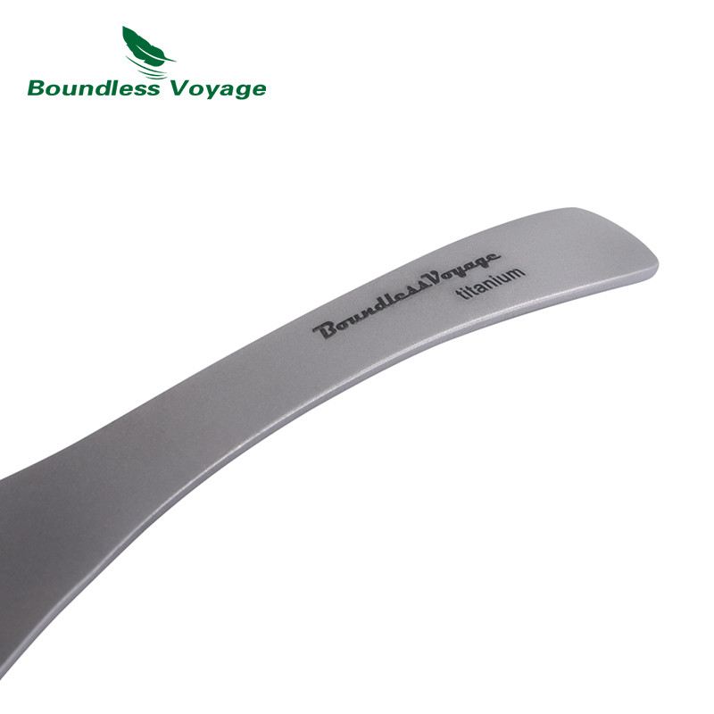 Boundless Voyage Ti īpaši viegla titāna karote, galda piederumu zupa, mājsaimniecības galda piederumi, maltīte rīsu salāti, karotes, galda piederumi ar maisiņu 19 g