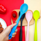 Lingură de silicon Lingură mare de amestecare din silicon Lingură de silicon pentru supă Oală de amestecare de bucătărie Instrument de gătit