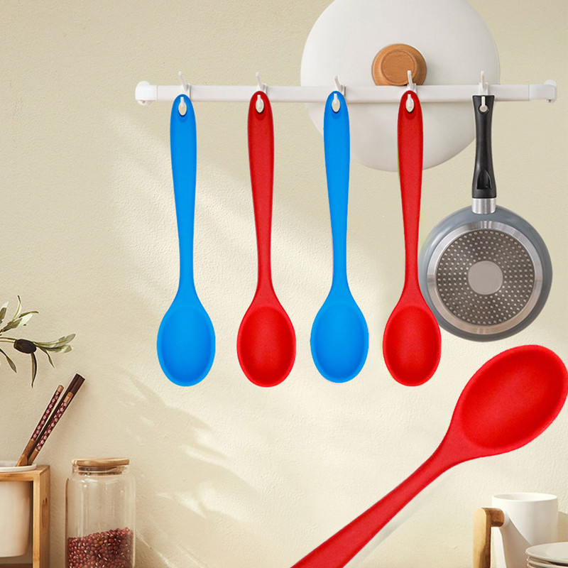 Lingură de silicon Lingură mare de amestecare din silicon Lingură de silicon pentru supă Oală de amestecare de bucătărie Instrument de gătit