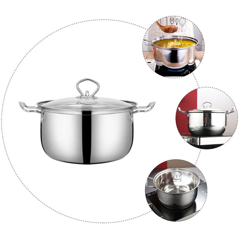 Daudzfunkcionāls katliņš pārtikas zupas tvaika kastrolis ikdienas lietošanai Stockpot Daudzfunkcionāls