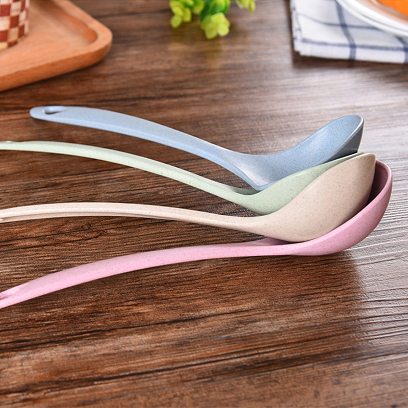 Búzaszalma szárkanál Otthoni Konyha Divat Kiegészítők Merőkanál Rizsleves Kanál Evőeszközök Étkezés Vacsora Kanál Konyhai kellékek