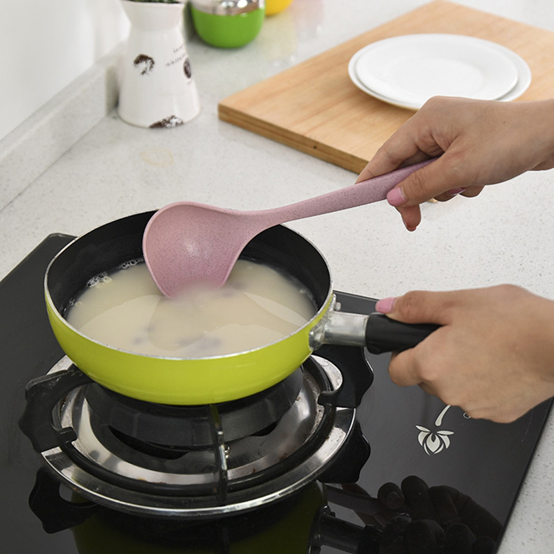 Búzaszalma szárkanál Otthoni Konyha Divat Kiegészítők Merőkanál Rizsleves Kanál Evőeszközök Étkezés Vacsora Kanál Konyhai kellékek