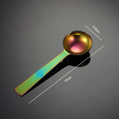 Nerūsējošā tērauda daudzfunkcionāla kafija pārtika tējas mērkarote virtuves piederumi cepšanas rīki 10-15 ml vienkrāsainas karotes