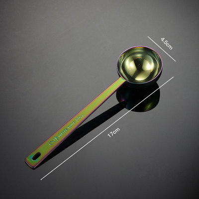 Nerūsējošā tērauda daudzfunkcionāla kafija pārtika tējas mērkarote virtuves piederumi cepšanas rīki 10-15 ml vienkrāsainas karotes