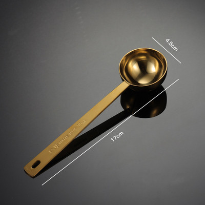 Nerūsējošā tērauda daudzfunkcionāla kafija pārtika tējas mērkarote virtuves piederumi cepšanas rīki 10-15 ml vienkrāsainas karotes