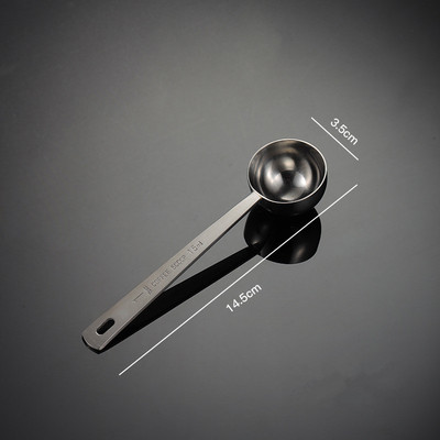 Nerūsējošā tērauda daudzfunkcionāla kafija pārtika tējas mērkarote virtuves piederumi cepšanas rīki 10-15 ml vienkrāsainas karotes