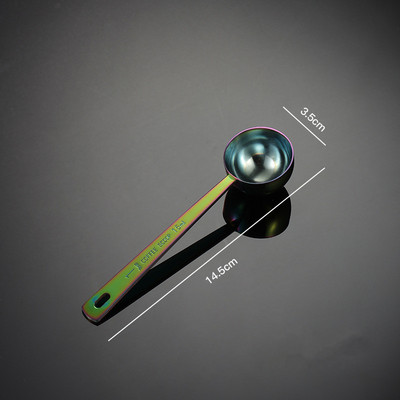 Nerūsējošā tērauda daudzfunkcionāla kafija pārtika tējas mērkarote virtuves piederumi cepšanas rīki 10-15 ml vienkrāsainas karotes