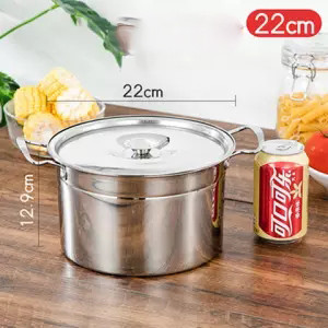 Levesfazék rozsdamentes acél edény Bográcsleves otthoni indukciós edény fedéllel Zsírtartály Fűszertartály Miso Instant Pot Konyha