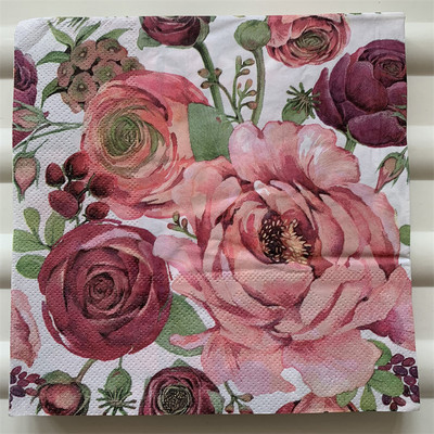 Dekupāžas galda papīra salvetes elegants salvetes vintage dvielis zieds tauriņš zīmogs dzimšanas dienas kāzu ballīte mājas skaists dekors 20