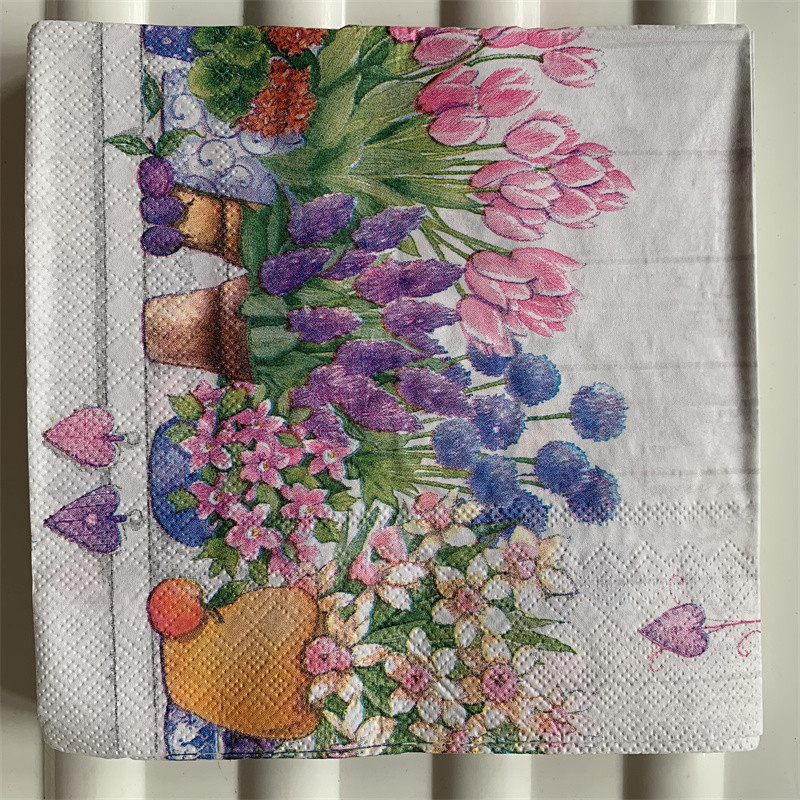 Dekupāžas galda papīra salvetes elegants salvetes vintage dvielis zieds tauriņš zīmogs dzimšanas dienas kāzu ballīte mājas skaists dekors 20