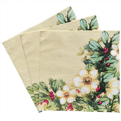 20 gab Tīras koksnes celulozes, vienas puses drukas salvete ballīšu piederumi Krāsu drukas salvetes, mīkstas un krāsainas