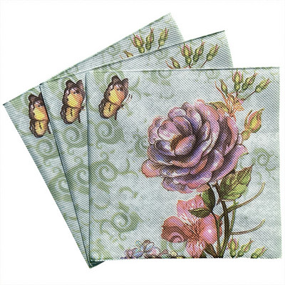 20 бр. Салфетки за еднократна употреба Салфетки от дървесна маса Цветен печат Кърпички за лице Квадратни кърпички Хотел Ресторант Многоцветно парти