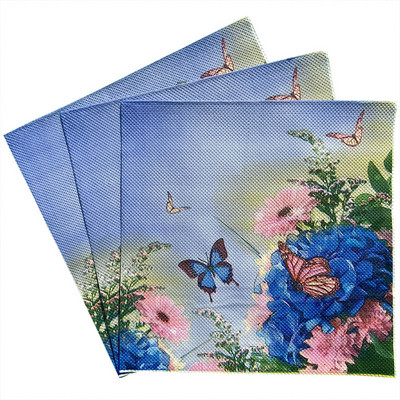 20 бр. Салфетки за еднократна употреба Салфетки от дървесна маса Цветен печат Кърпички за лице Квадратни кърпички Хотел Ресторант Многоцветно парти