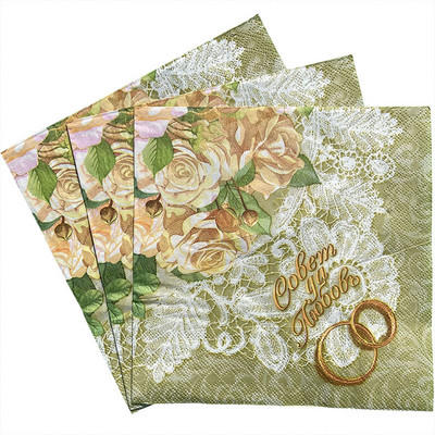 20 бр. Салфетки за еднократна употреба Салфетки от дървесна маса Цветен печат Кърпички за лице Квадратни кърпички Хотел Ресторант Многоцветно парти