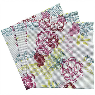 20 бр. Салфетки за еднократна употреба Салфетки от дървесна маса Цветен печат Кърпички за лице Квадратни кърпички Хотел Ресторант Многоцветно парти