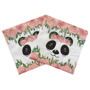 20 τεμ/συσκευασία ντεκουπάζ Animal Party Flower Χαρτί χαρτοπετσέτες διπλής στρώσης Ξυλοπολτού Χαρτί Κομψά χαρτομάντιλα για διακόσμηση γάμου