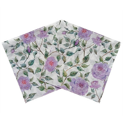 20 db/csomag Decoupage Animal Party Virágos Papírszalvéták Kétrétegű Fa cellulózpapír Elegáns törlőkendők Esküvői Party dekorációhoz