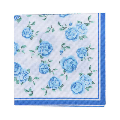 20gab/partija Jauna stila Lovely Rose Flower Papīra salvetes dvieļi meiteņu dzimšanas dienai un saderināšanās un ravēšanas ballītes dekorēšana un piederumi