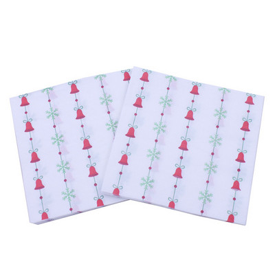 20db/tétel Új stílusú kreatív nyomtatott Aranyos karácsonyi papírszalvéták boldog karácsonyi partihoz dekoráció és kellékek