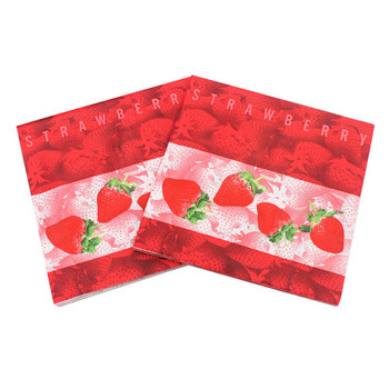 20 τμχ/ παρτίδα Νέο στυλ Lovely Strawberry καρπούζι Χαριτωμένα φρούτα χαρτοπετσέτες για διακόσμηση και προμήθειες πάρτι γενεθλίων