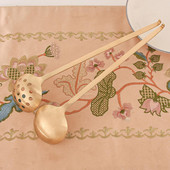 Noderīga skimmera karote bez smaržas 2 stilu caurduris karote Ergonomisks rokturis, zupa ar rievām karote