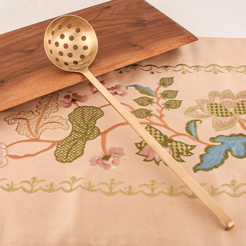 Noderīga skimmera karote bez smaržas 2 stilu caurduris karote Ergonomisks rokturis, zupa ar rievām karote