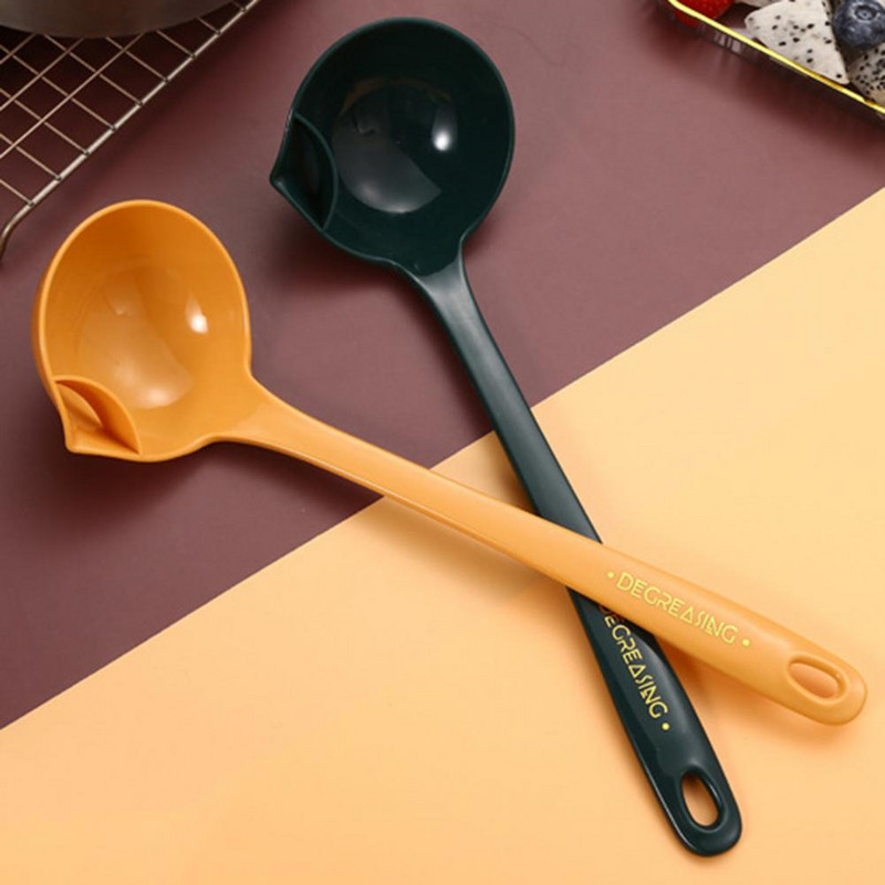 1 gab. Plastmasas smērkarote iztukšošanas eļļas filtrs Artefakts zupas karote mājsaimniecības attaukošanas zupas atdalīšanas karote virtuves sīkrīki