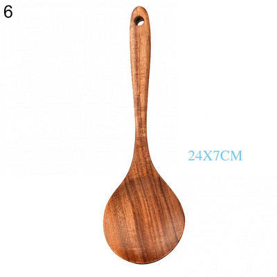 Κουτάλι Αντικολλητικό Teakwood Ξύλινη Σπάτουλα Κουτάλι Οικιακά Σκεύη Κουζίνας Κουζινικά Εργαλεία Κουζίνας