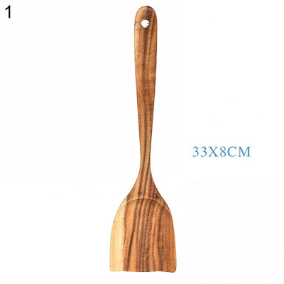 Κουτάλι Αντικολλητικό Teakwood Ξύλινη Σπάτουλα Κουτάλι Οικιακά Σκεύη Κουζίνας Κουζινικά Εργαλεία Κουζίνας