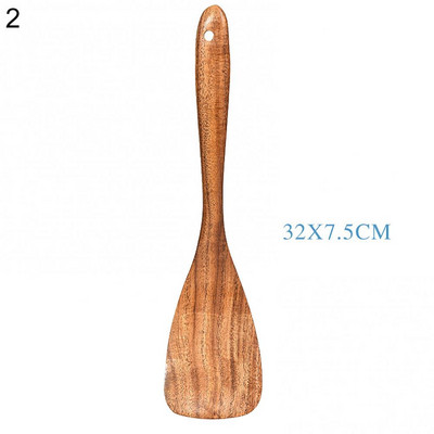 Κουτάλι Αντικολλητικό Teakwood Ξύλινη Σπάτουλα Κουτάλι Οικιακά Σκεύη Κουζίνας Κουζινικά Εργαλεία Κουζίνας