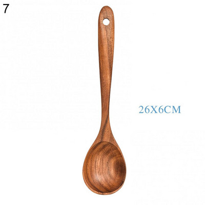 Κουτάλι Αντικολλητικό Teakwood Ξύλινη Σπάτουλα Κουτάλι Οικιακά Σκεύη Κουζίνας Κουζινικά Εργαλεία Κουζίνας