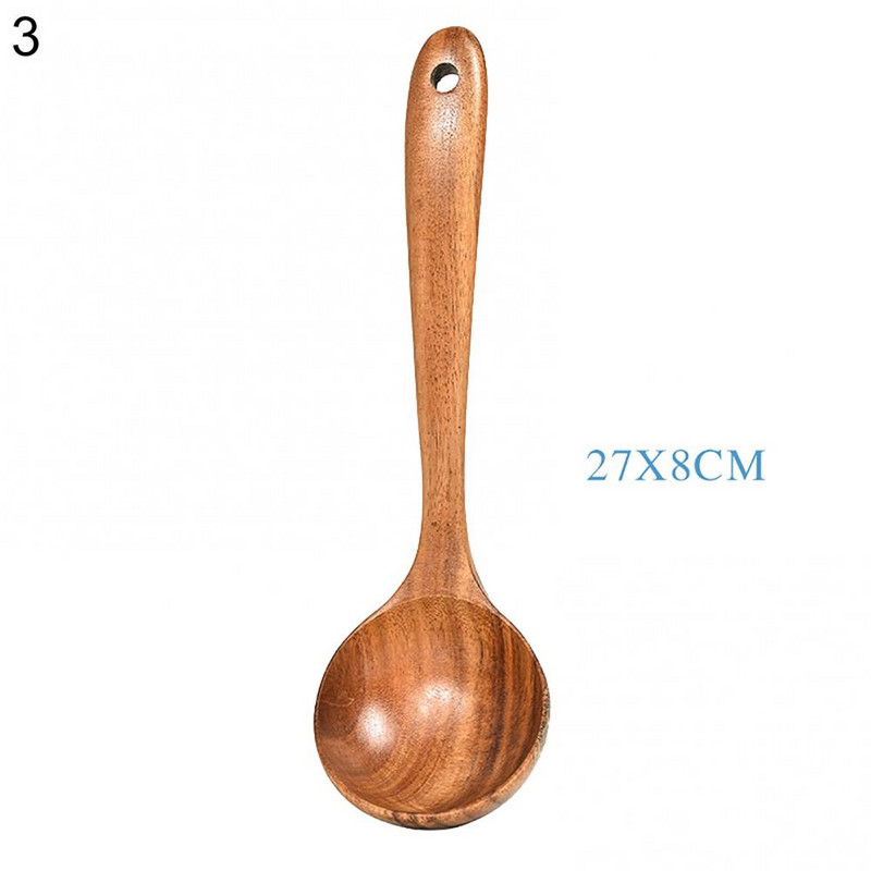 Karote Nepiedegoša tīkkoka koka lāpstiņa Karote Mājsaimniecības virtuves piederumi Virtuves piederumi Virtuves instrumenti