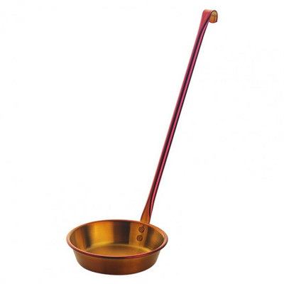 Nerūsējošā tērauda karote pārtikas gatavošanas kauss ar garu rokturi Pretpiedeguma iedomātā, nepiedegošā nerūsējošā tērauda zupas kauss