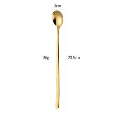 304 Nerūsējošā tērauda karote ar garu rokturi korejiešu stila daudzfunkcionālas maisīšanas karotes Vērtīgas ledus karotes virtuves piederumu sīkrīki