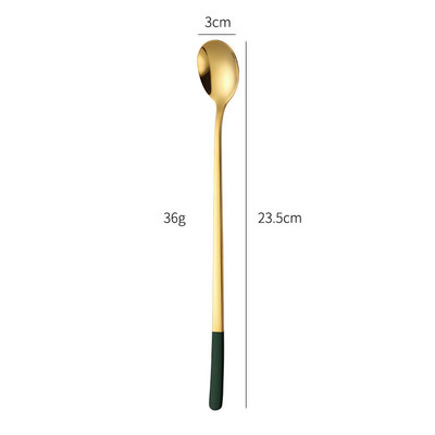 304 Nerūsējošā tērauda karote ar garu rokturi korejiešu stila daudzfunkcionālas maisīšanas karotes Vērtīgas ledus karotes virtuves piederumu sīkrīki